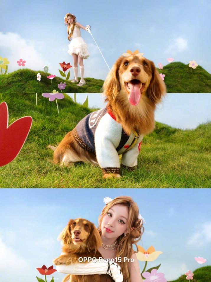 宋雨琦_i-dle 这组OPPO Reno15 直出的出圈实况拼图绝了，冲出平面