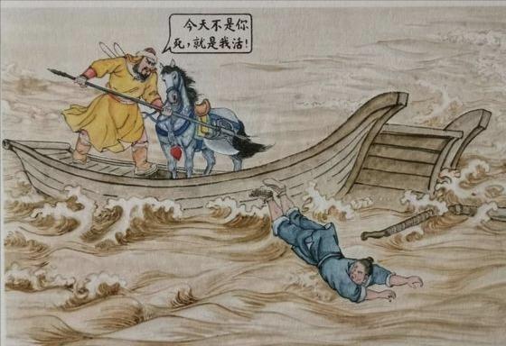 精彩的水战！
《说岳全传》中宋金交锋都在陆地上，但也有一次水战十分精彩，好像水泊