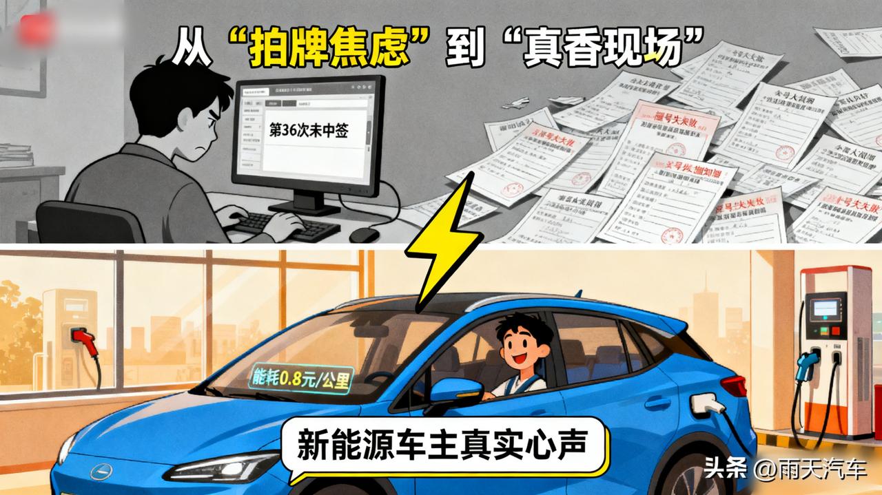 拍牌3年不中，我一气之下买了新能源！结果发现…

当初只是为了块牌照，现在却爱上