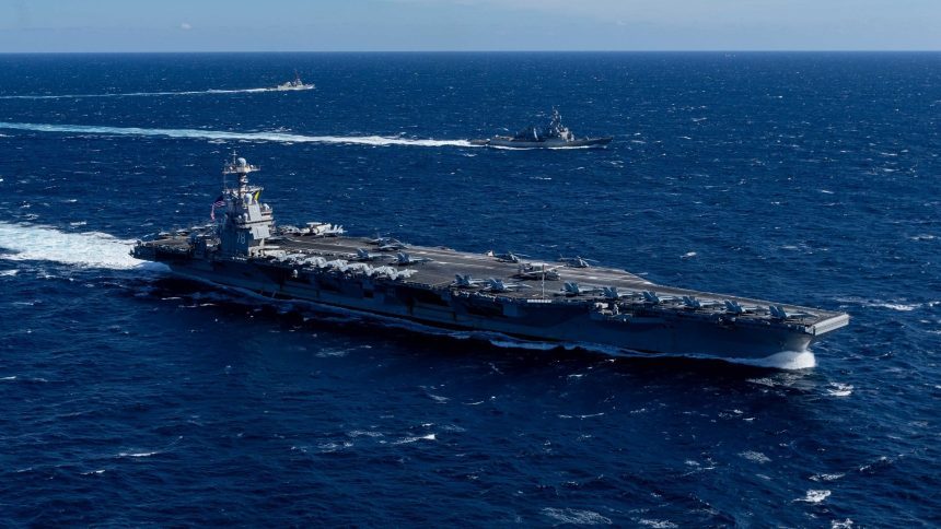 美国国防部宣布向加勒比海地区增派福特号航母打击群，声称旨在强化打击毒品贩运能力。