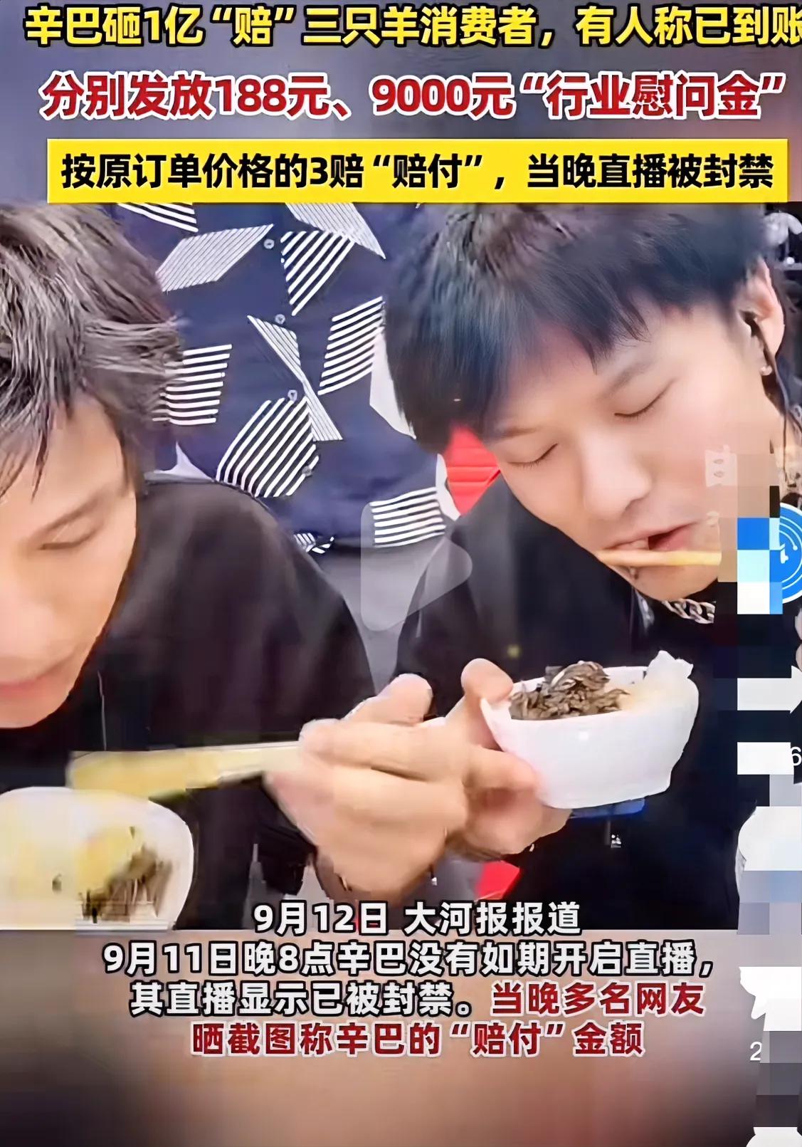 辛巴真是豪横，拿出1亿元来赔，三只羊消费者。如果你消费者会支持辛巴还是三只羊🐏