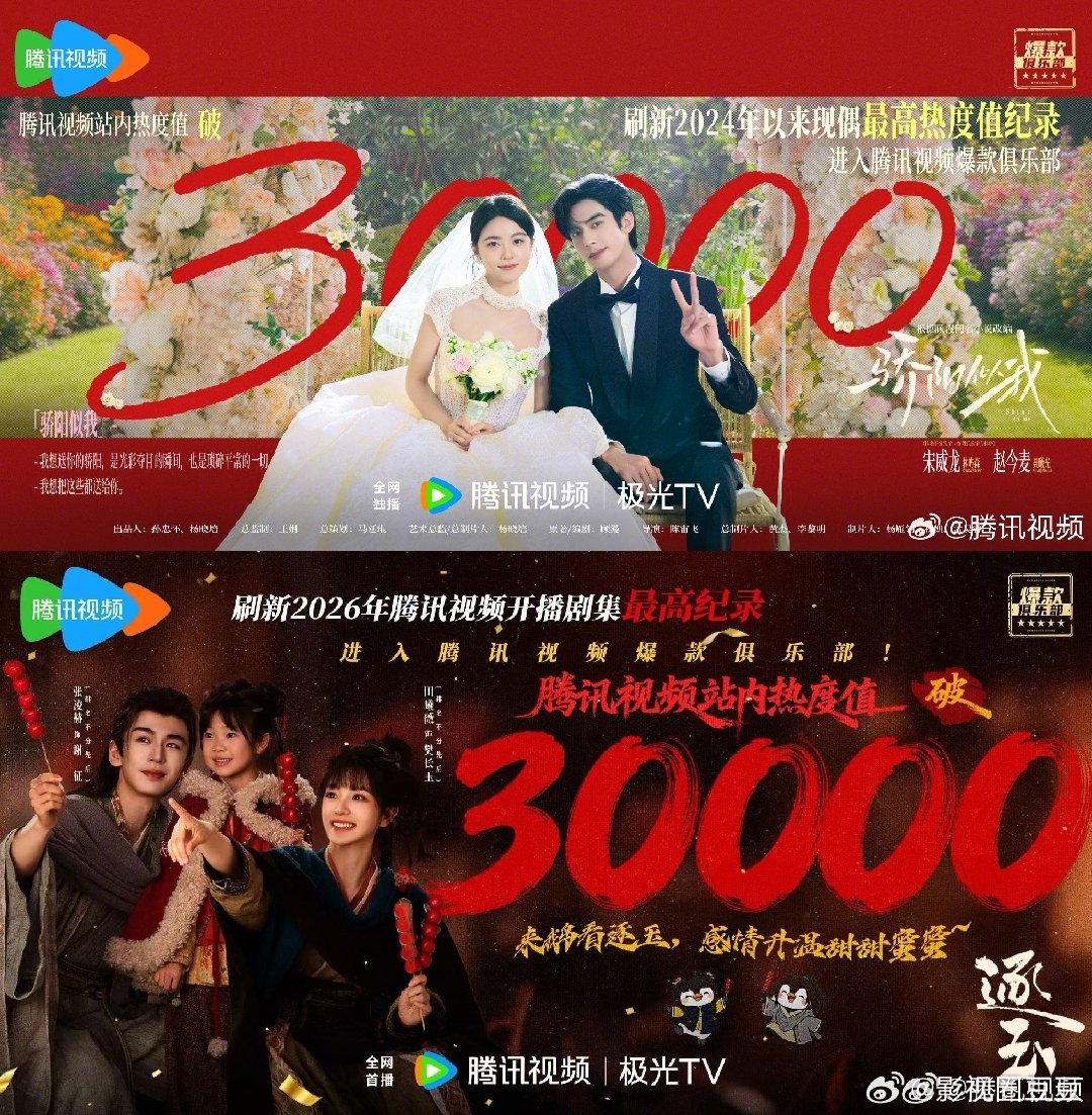 2026年破万剧 目前为止鹅桃酷打平手酷两部：《唐宫奇案》《月鳞绮纪》鹅两部：《