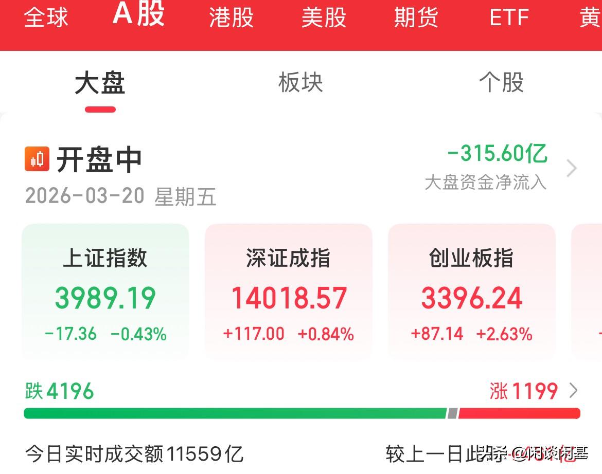 你赚钱了吗，这样的行情！创业板大涨2.6%，你账户红了没，指数大涨，上证下挫40