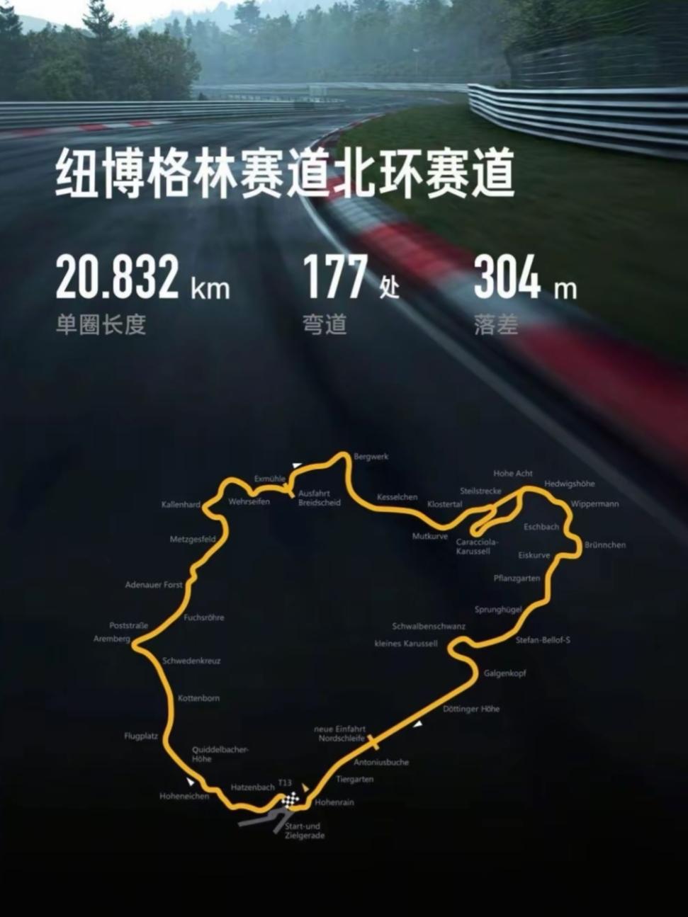 狐狸洞是公认的纽北赛道最恐怖路段。先是1.5km长陡坡下坡，车速极快，几乎是全油