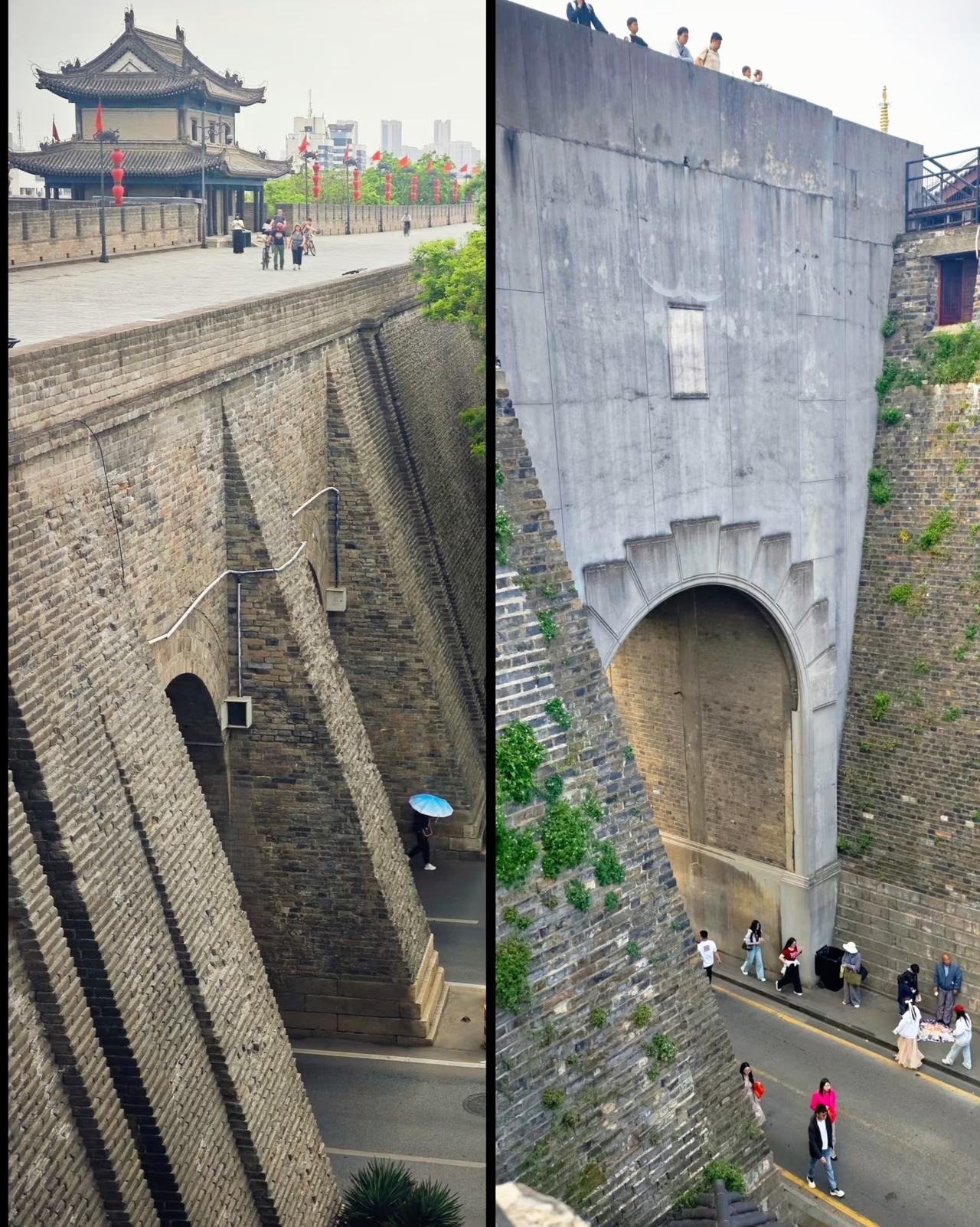 古代帝王们定都的审美和气质  多多少少有点相似的，对比西安和南京的城墙[呲牙]