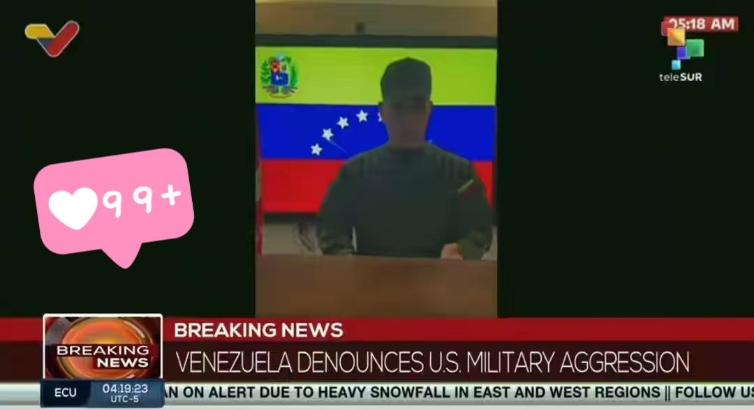 委内瑞拉国防部长表示了！

拉丁美洲南方电视台消息，1月3日，委内瑞拉国防部长帕