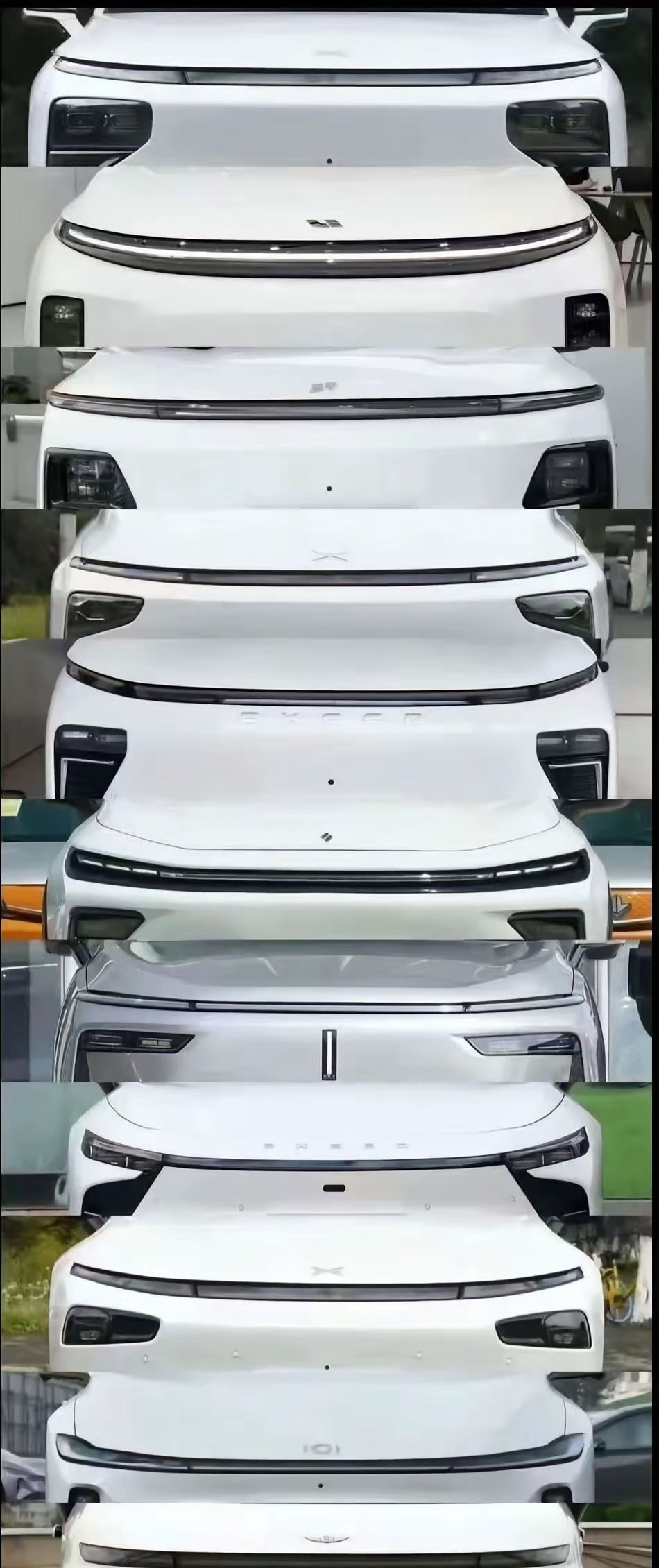 新能源汽车已经长得几乎一模一样了，SUV从外观到内越来越理想化，轿车越来越保时捷