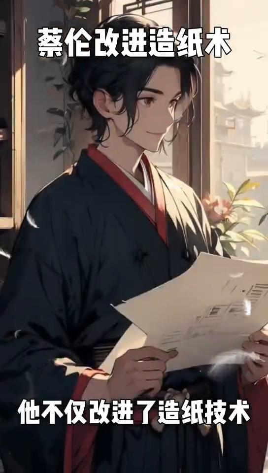 蔡伦改进造纸术。
在人类文明的长河中，文字的传播与保存一直是推动社会进步的重要力