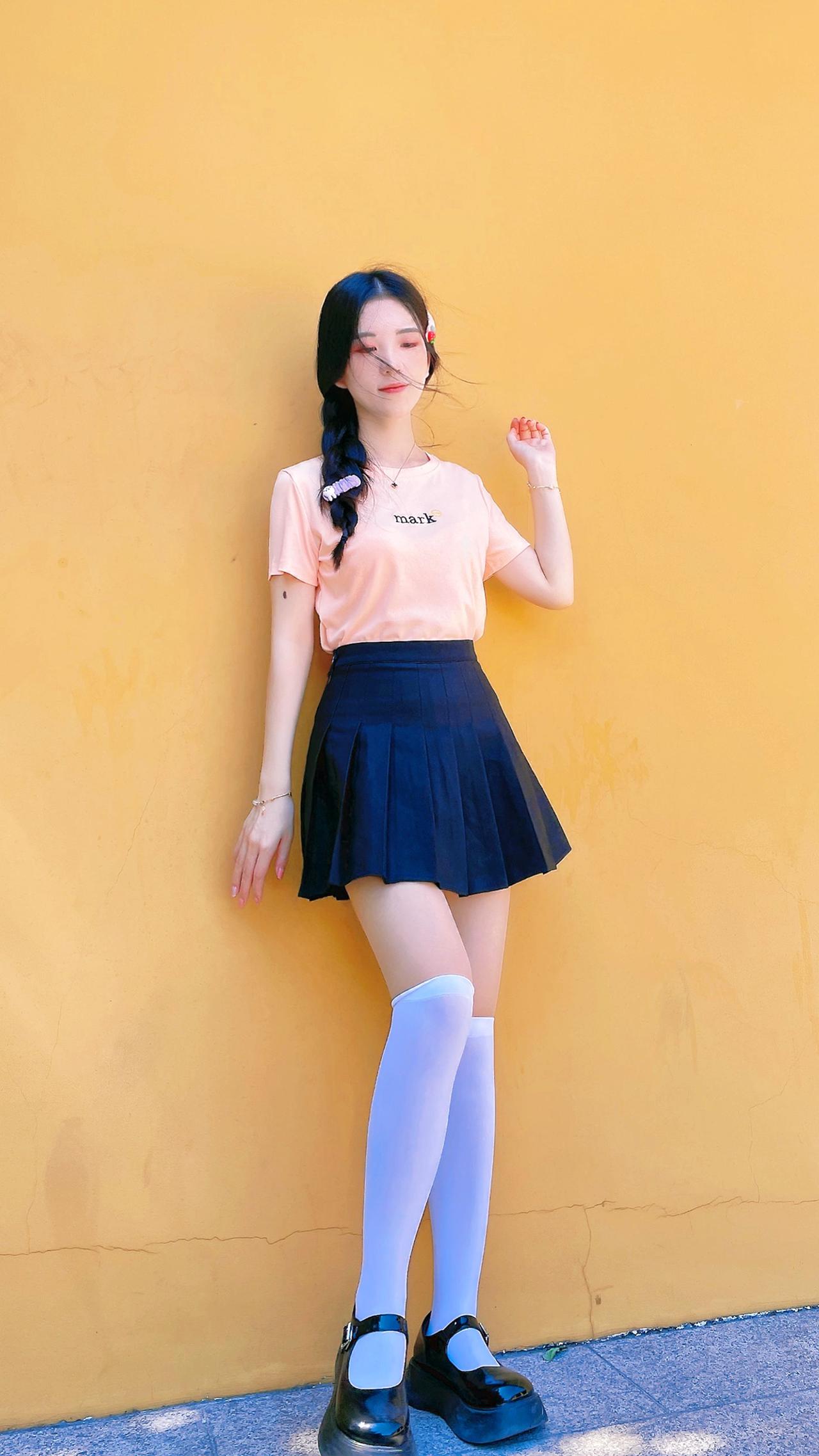 种草激励计划 过膝袜 长筒袜 美女 ootd穿搭