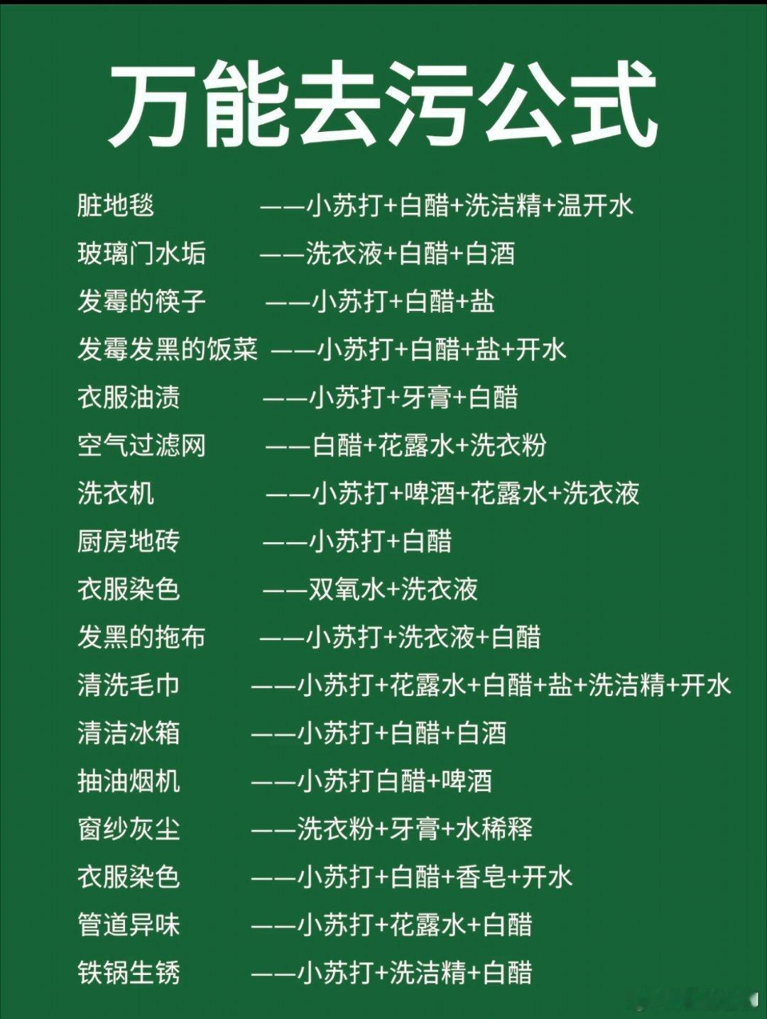 各种简单有效的去污方法，能够解决大问题，收藏备用吧！生活小妙招﻿