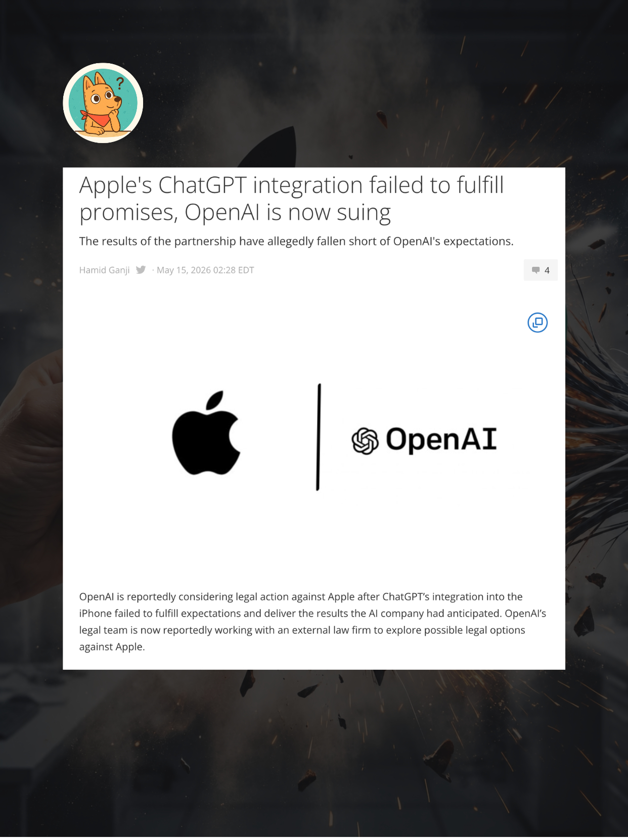 根据外媒最新报导，OpenAI 其实已经私下组成了外部律师团队，正全面评估要对合