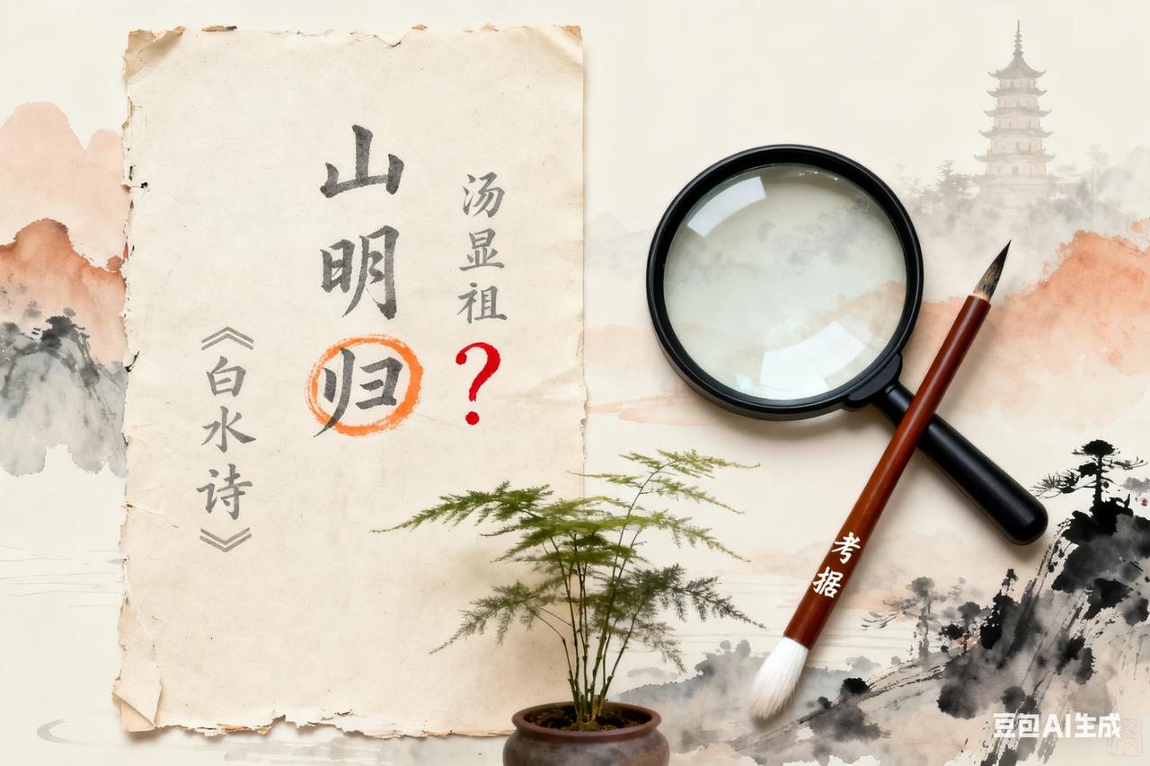 从“履薄临探”之争，看汤显祖《白水》诗的传抄平仄疑云
 
近日，因沈巍在陆俨少纪