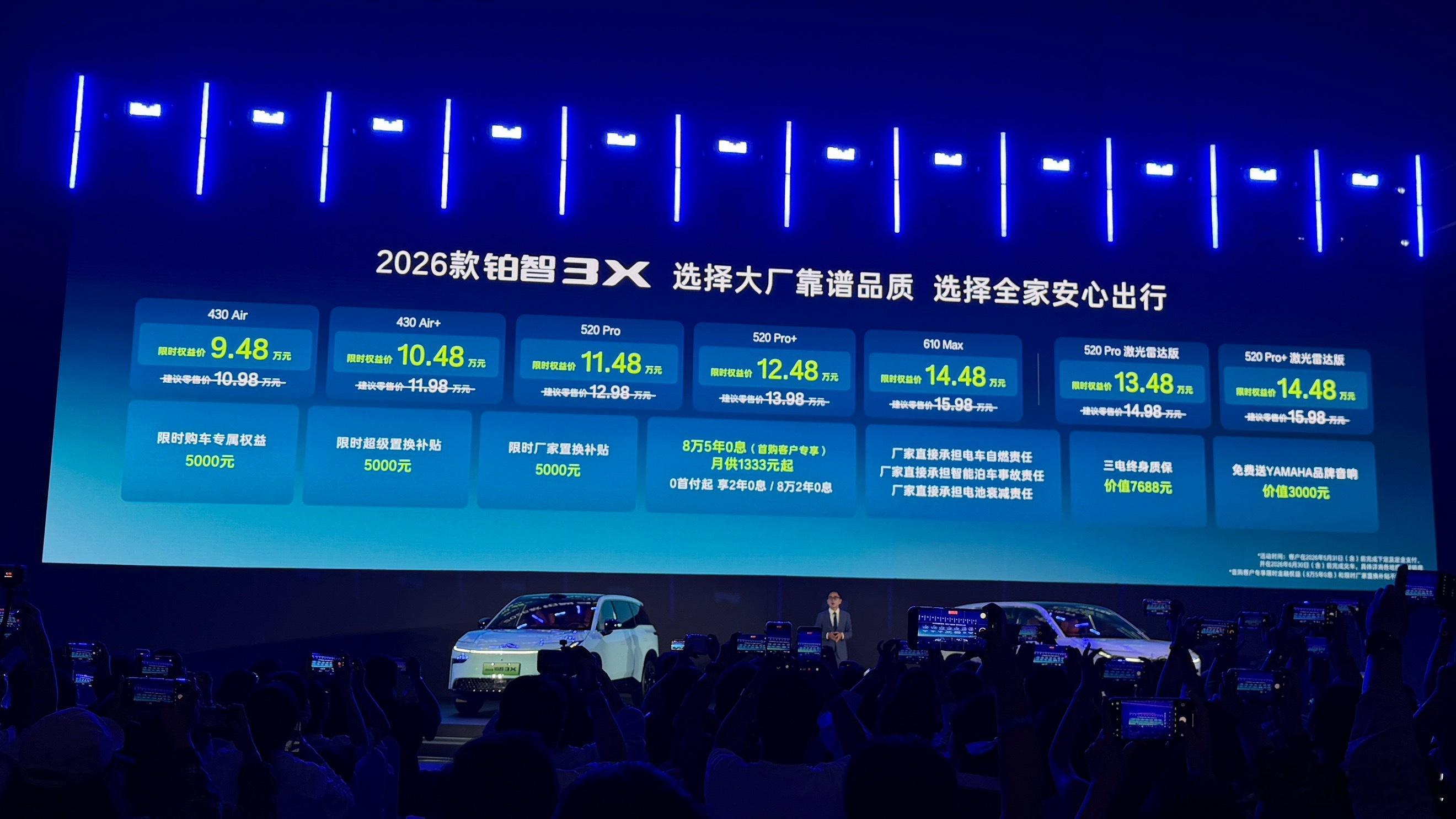 合资品牌太有诚意了，加量不加价2026款铂智3X各车型价格：• 430 Air：