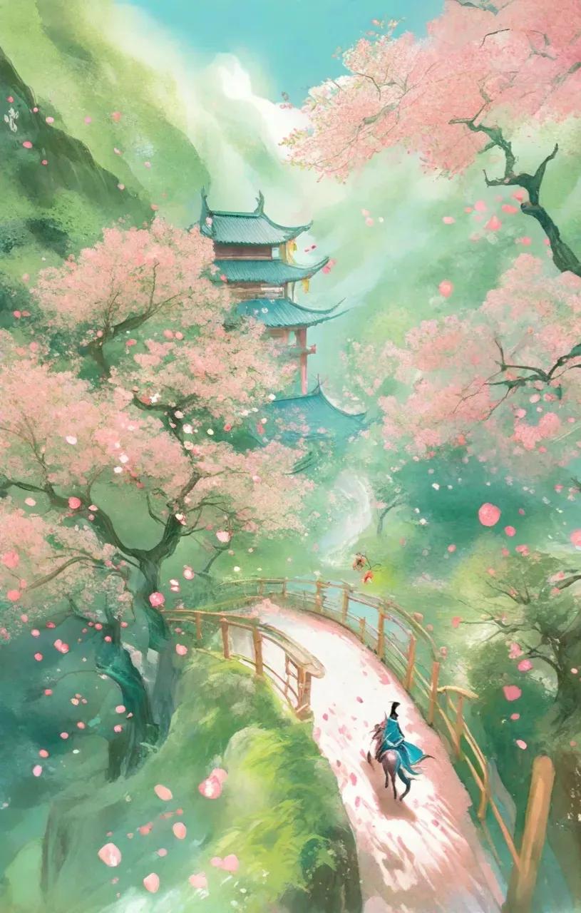 春路雨添花，花动一山春色。——秦观《好事近·梦中作》
【释义】春雨催开路边花，微