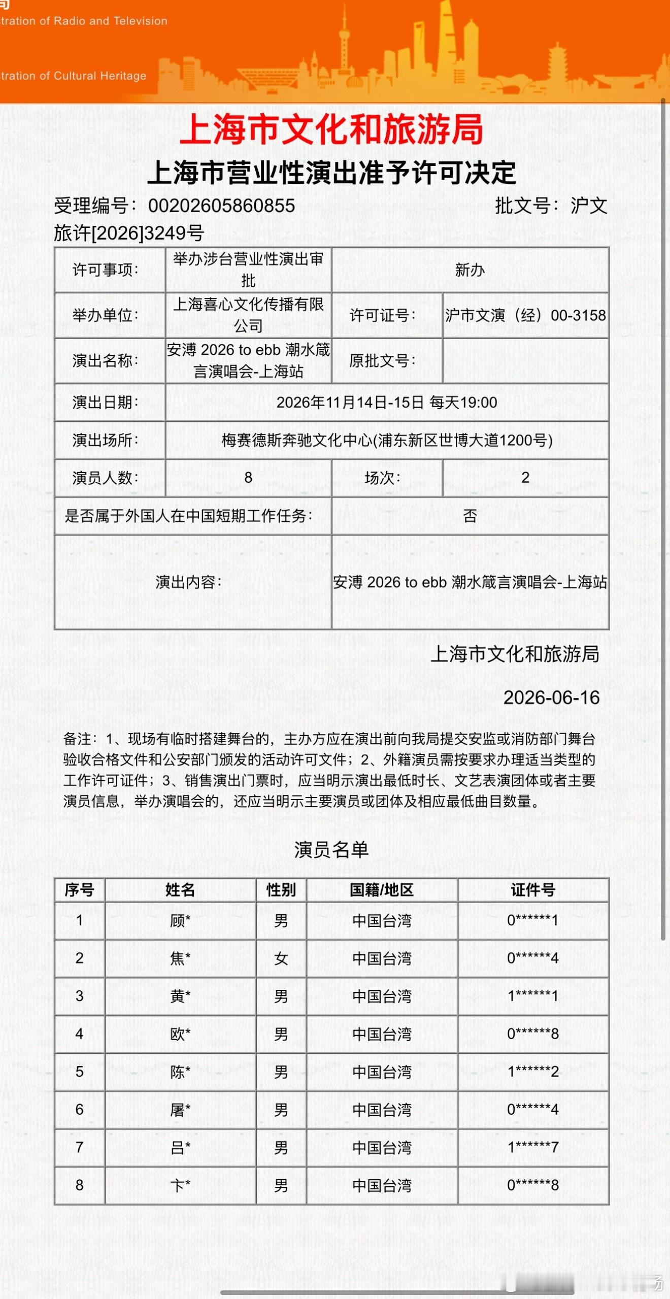 安溥潮水箴言上海场来了 