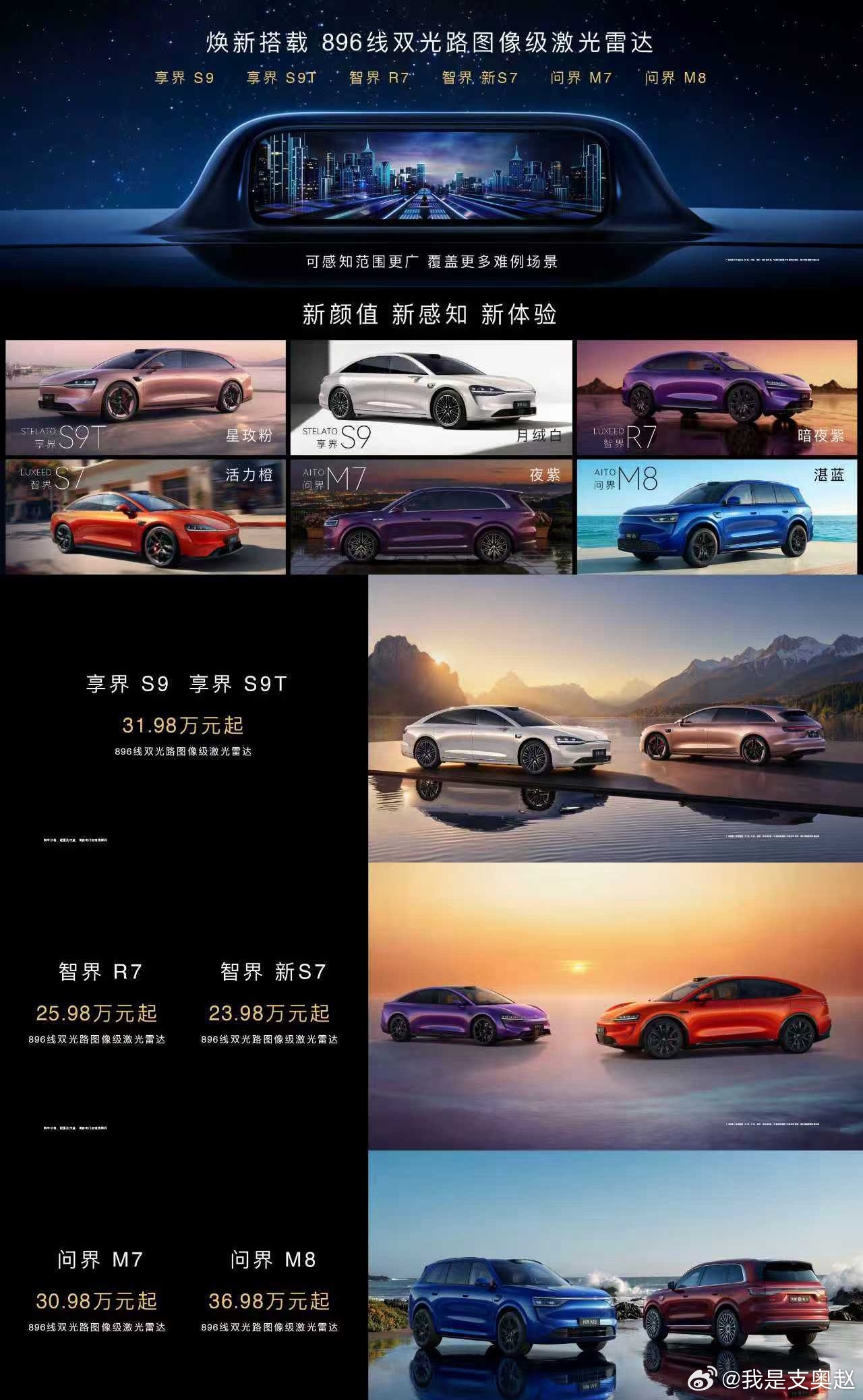 华为春季全场景新品发布会 享界S9、享界S9T、智界R7、智界新S7、问界M7、