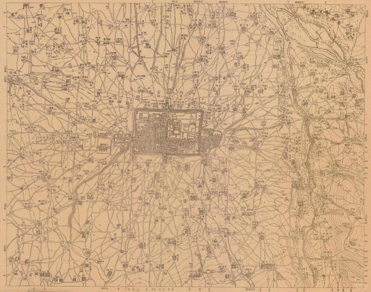 1938年西安地图