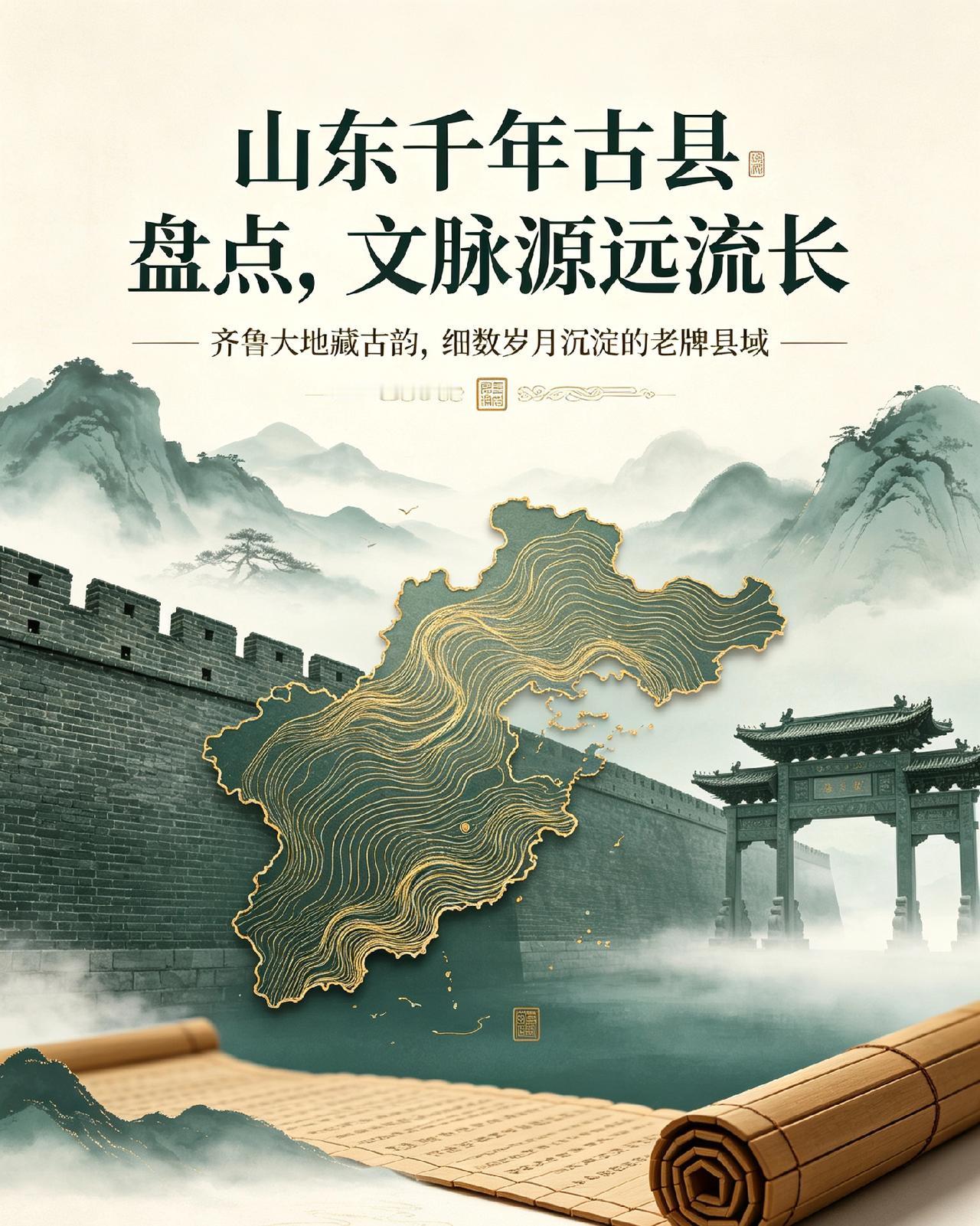 山东千年古县盘点，文脉源远流长齐鲁大地藏古韵，细数岁月沉淀的老牌县域
