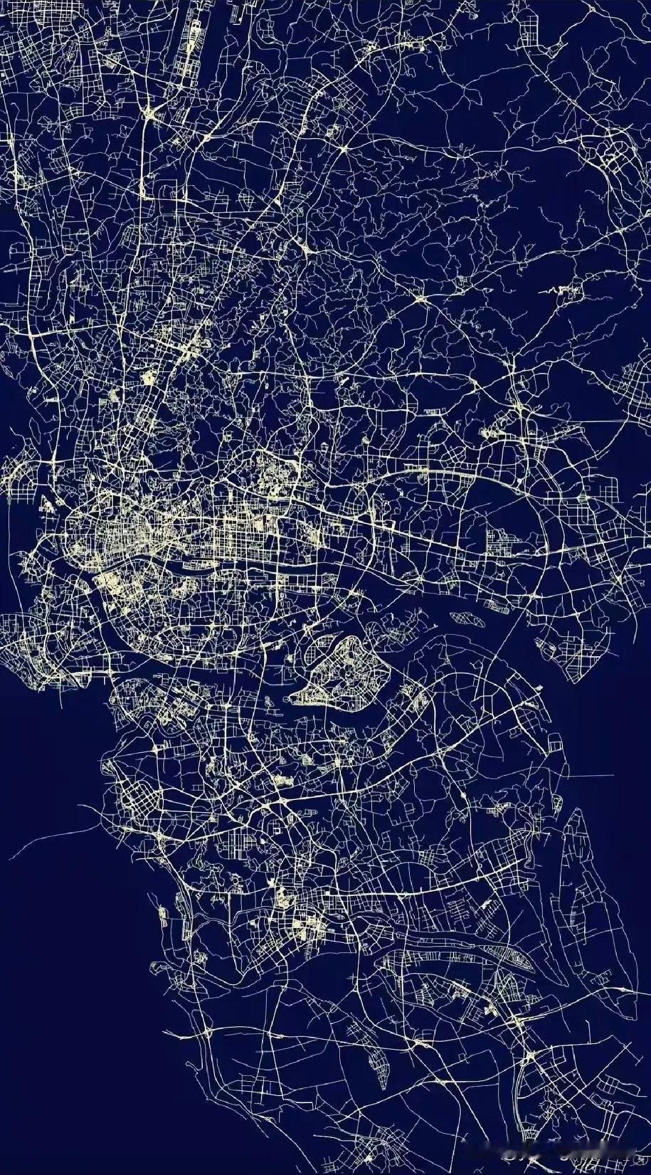 一张没有标记道路名称的广州地图，你能认出多少？经过了多年的发展，广州早已经成为了