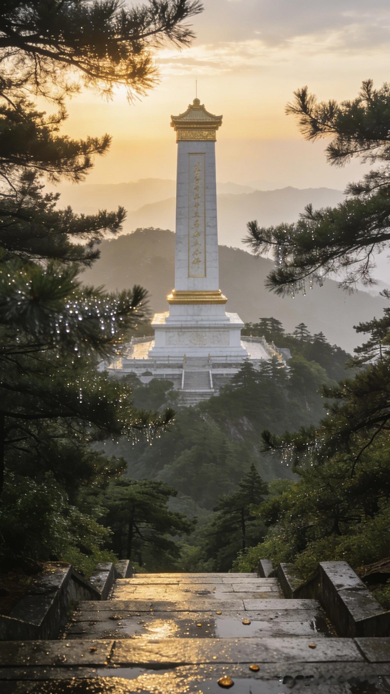 缅怀伟人风骨，晨光安宁皆因热血坦途

晨光熹微，漫过街巷。
这安宁的晨，温柔而坚
