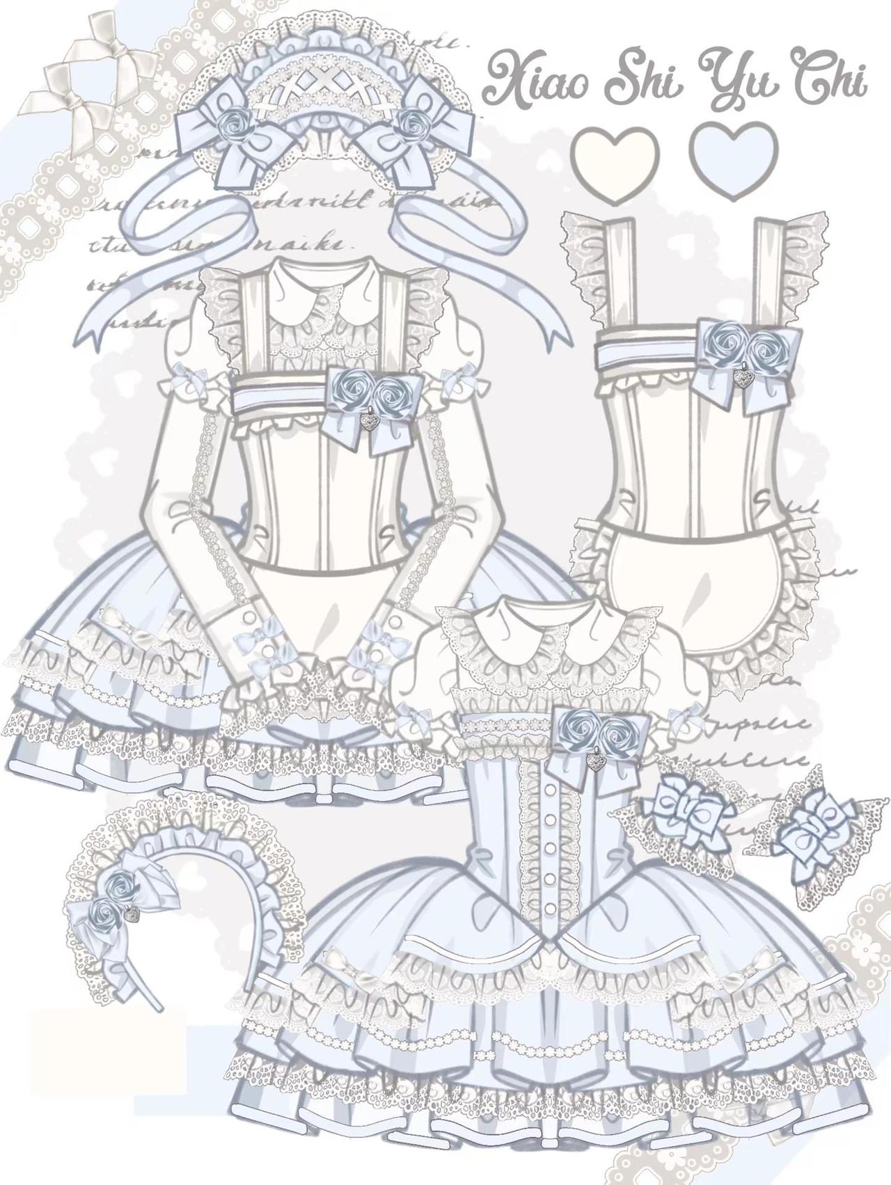 【OC免服🤍幻想夢。鱼骨女仆耶！lolita设计 服设 原创设计 吃我一波lo