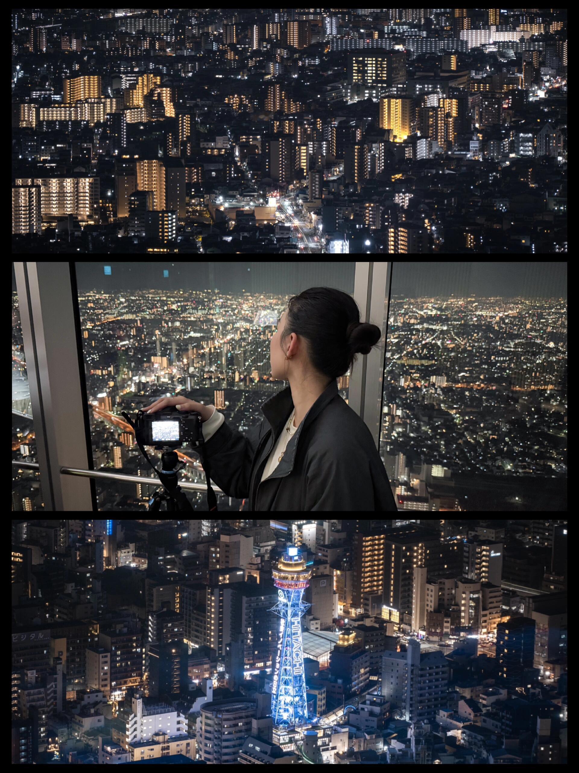 harukas300｜大阪的内透可以排第几？长焦打远处的夜景就像一块巨大的芯片板