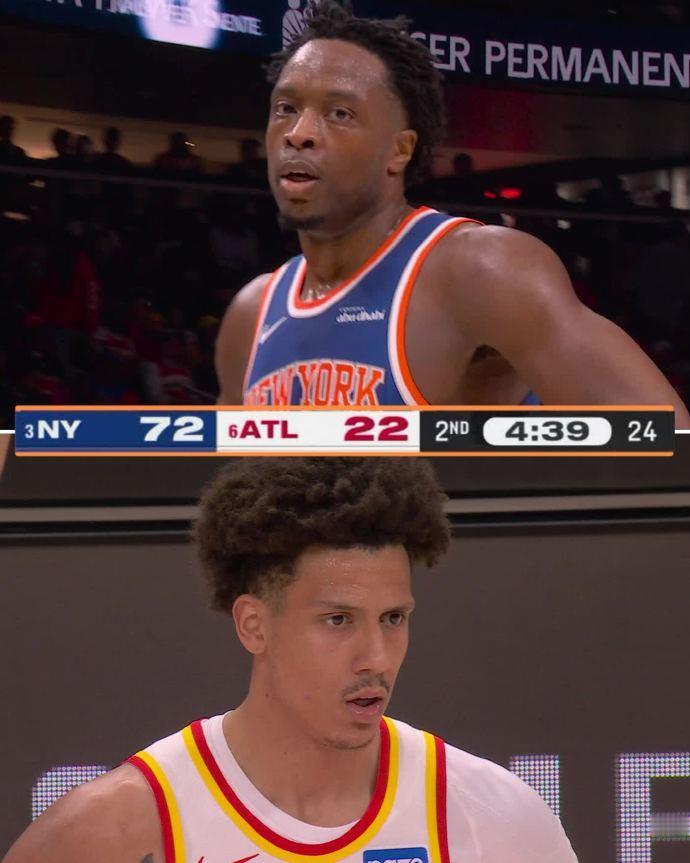 这比分？我以为是眼花了！

这才第二节，尼克斯72-22领先老鹰50分！

老鹰