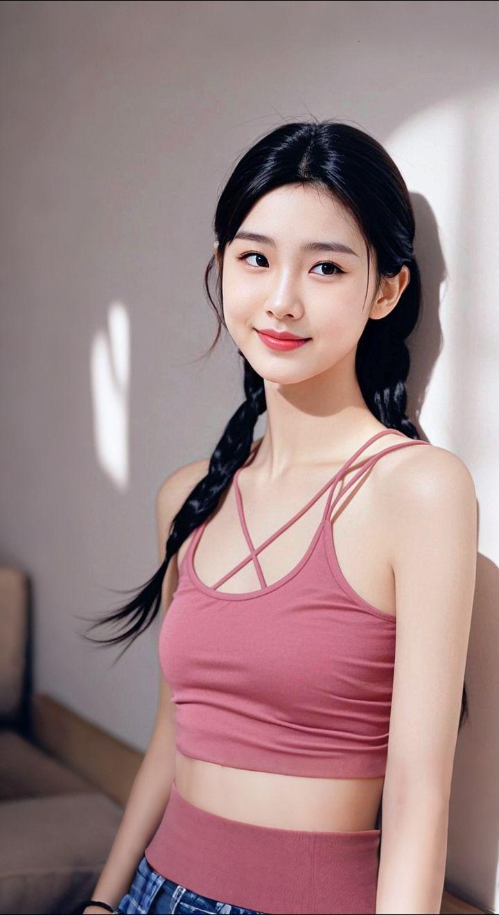 AI扩图 AI柔粉佳人