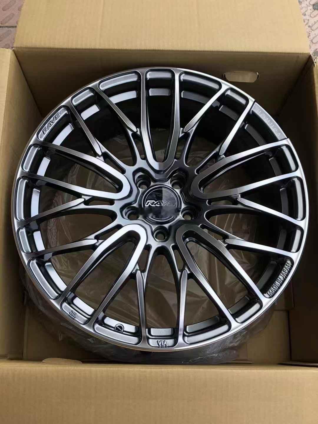 全新在库日本RAYS 2X10BD 拉丝面19寸8.5J ET38  5X114