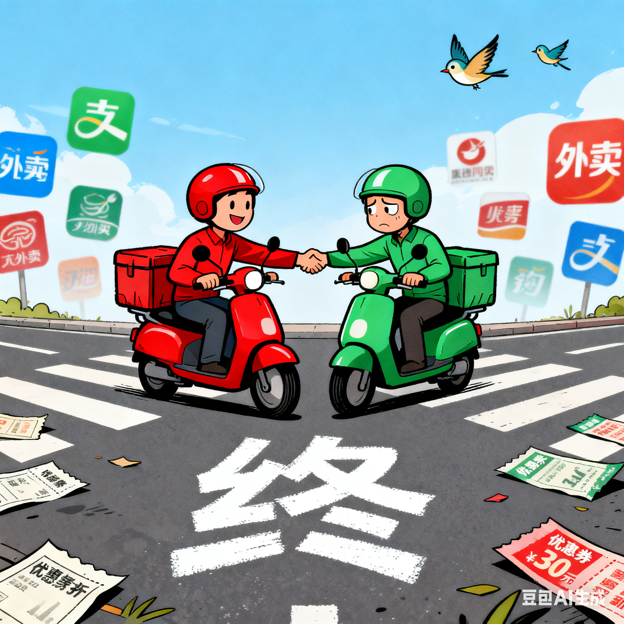 听到外卖大战可能结束，我的心情很复杂。就像一场轰轰烈烈的恋爱，它把我惯坏了，也把