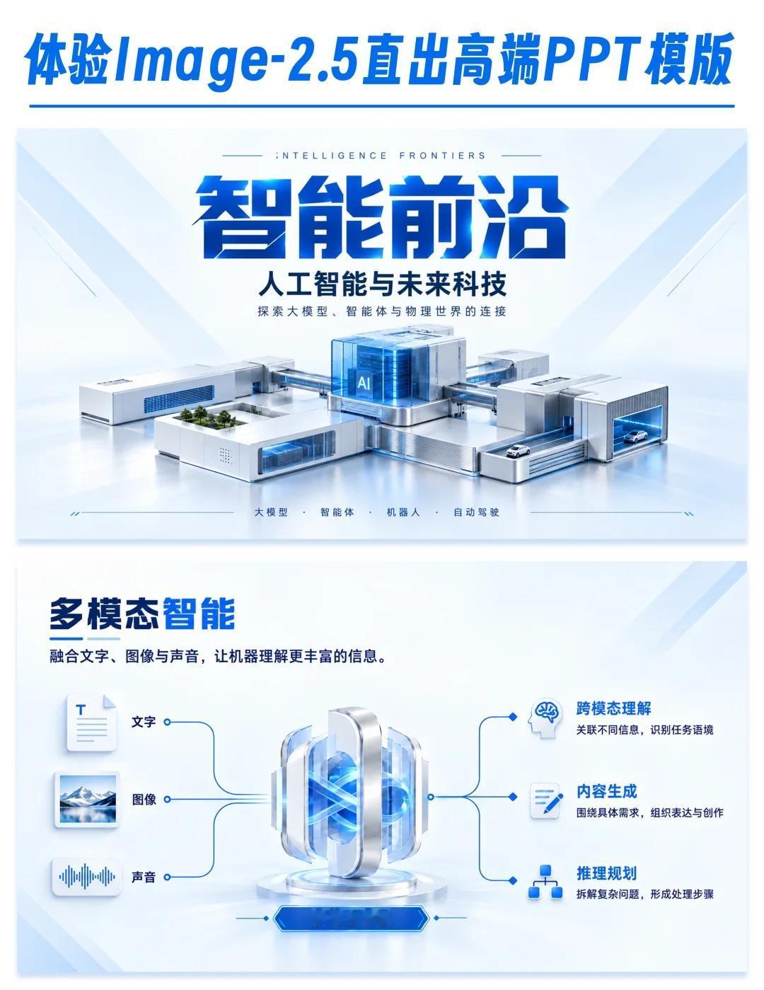 体验image-2.5直出PPT模板
相比来说的提示有以下几点
	
1、整体性要