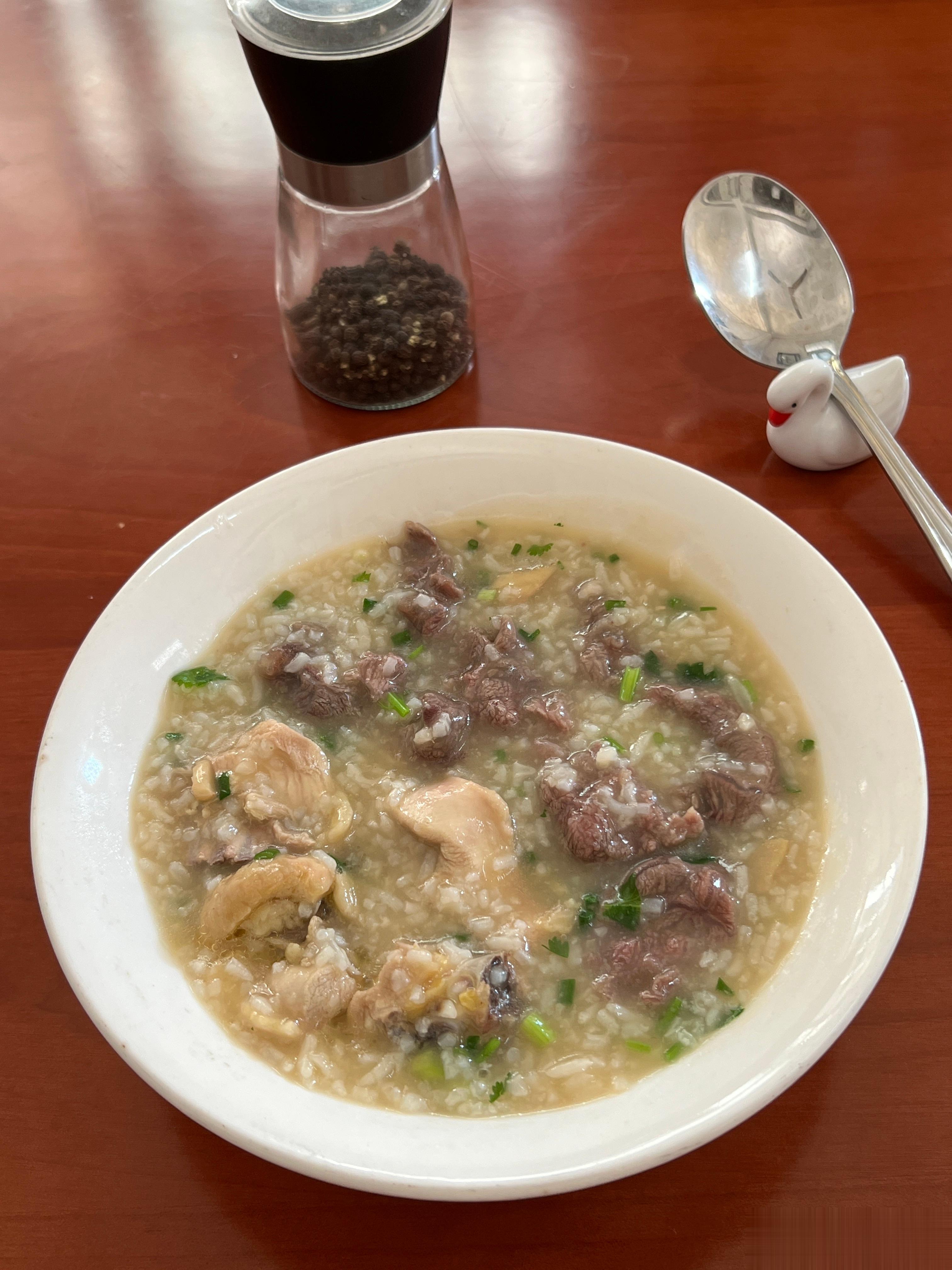 #早餐# 牛肉 滑鸡粥 ​​​