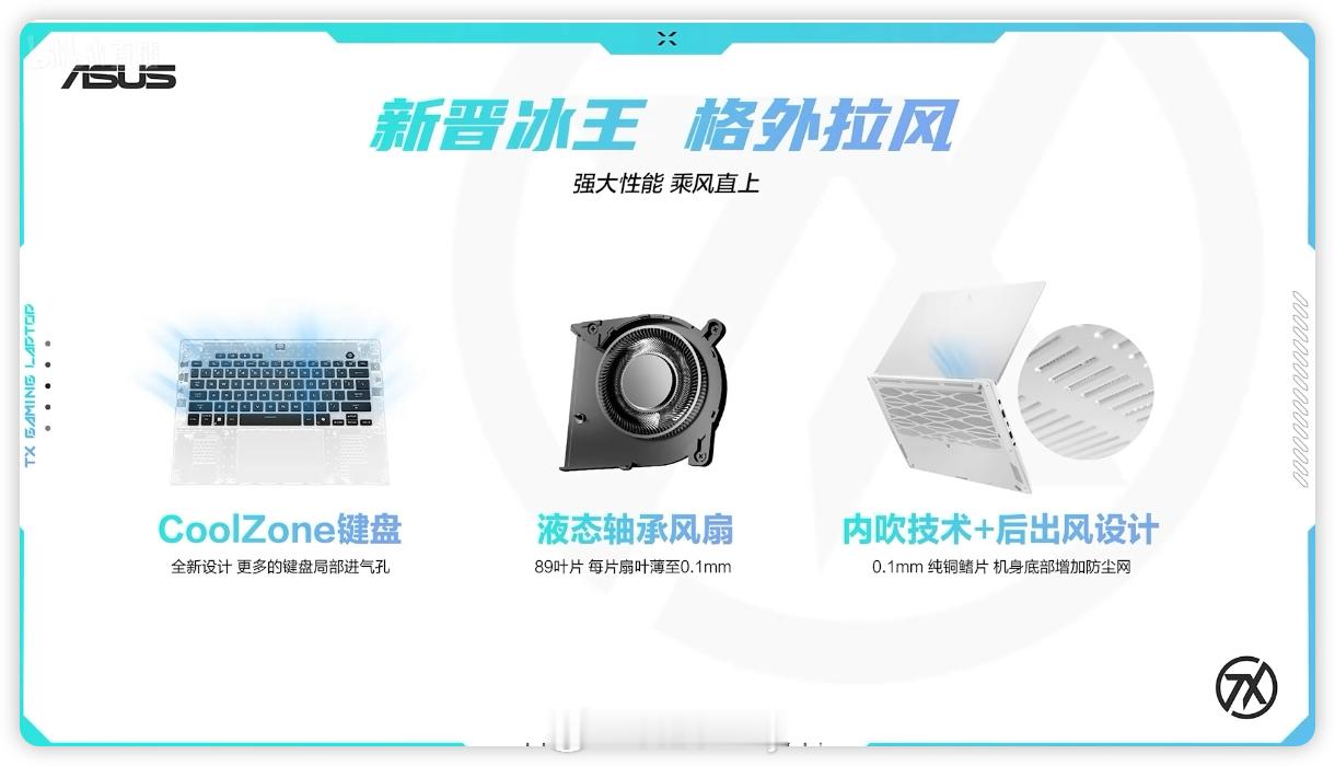 天选Air 2025搭载液态轴承风扇，内吹技术+后出风设计让天选Air 2025