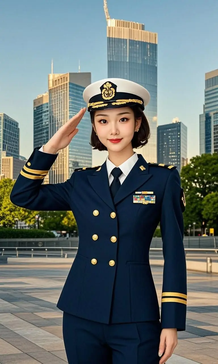 AI敬礼英姿