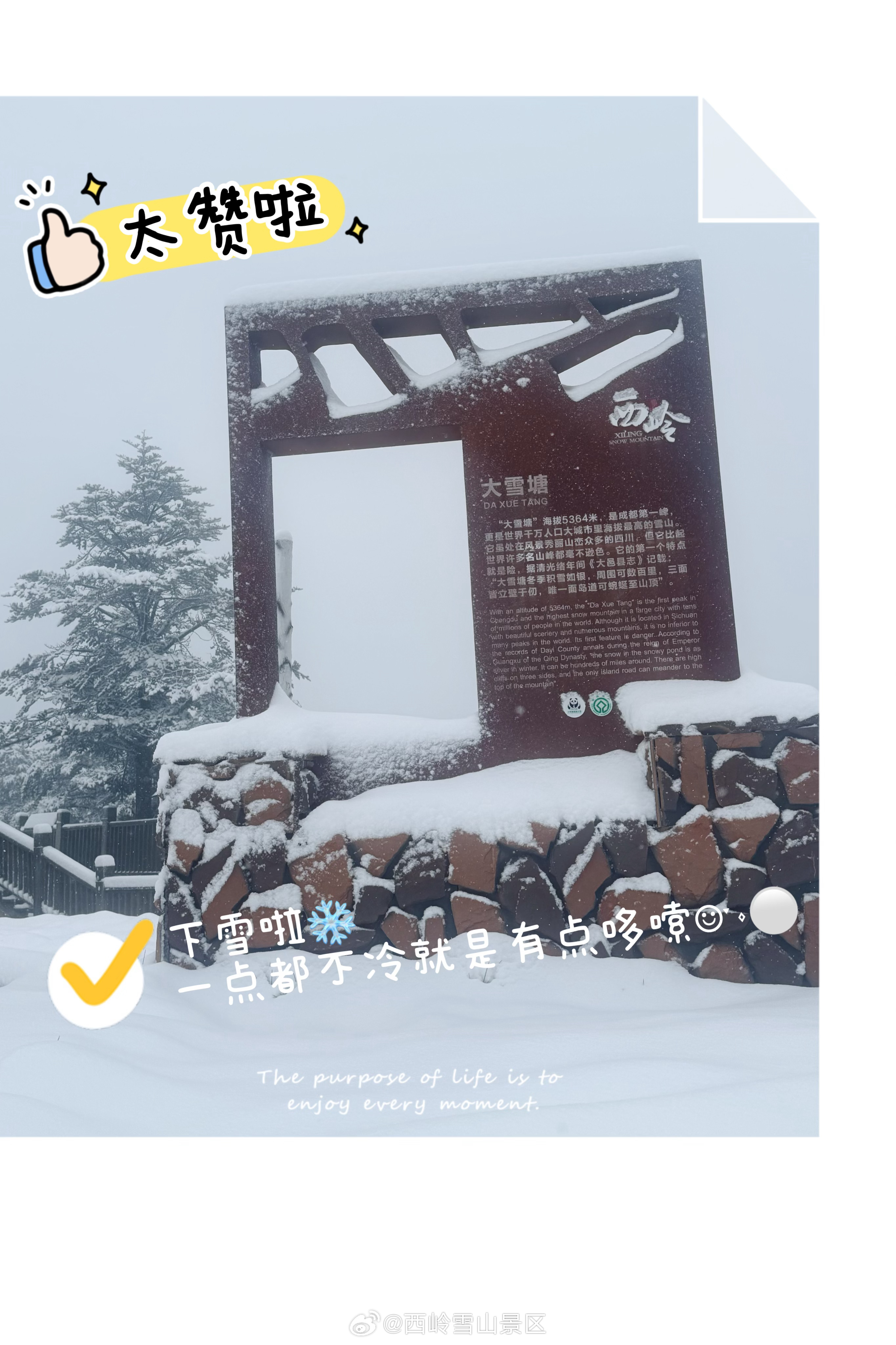 五一干货速报📢 5月3日西岭雪山山顶下雪！错峰赏雪，假期收尾超浪漫～#西岭雪山