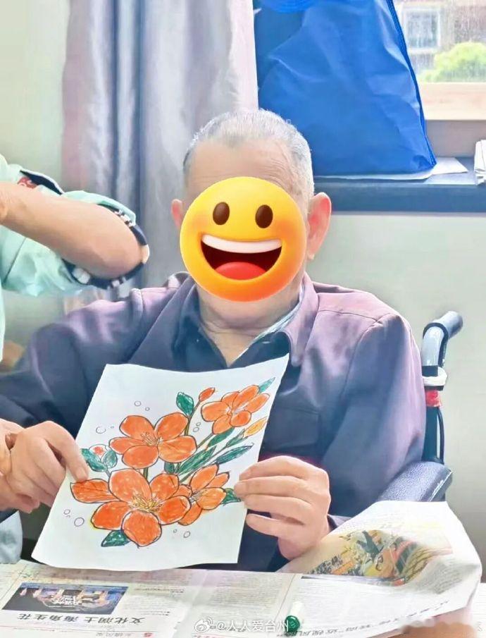 玉环银龄老人用一只画笔疗愈超暖心【病房里“开”出了春天！玉环这个涂色活动，让长者