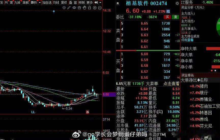 软件股开始有异动了，中午和下午都开始有上板的！软件