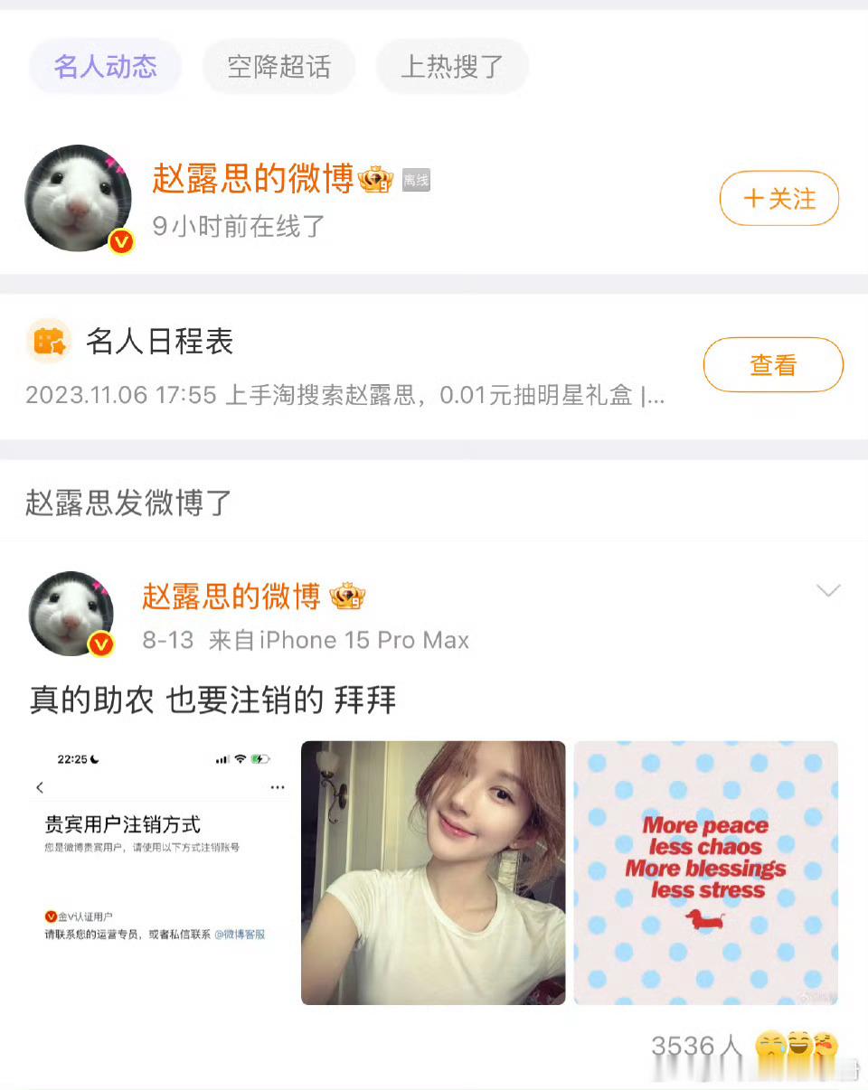 赵露思更换微博头像 ​​​