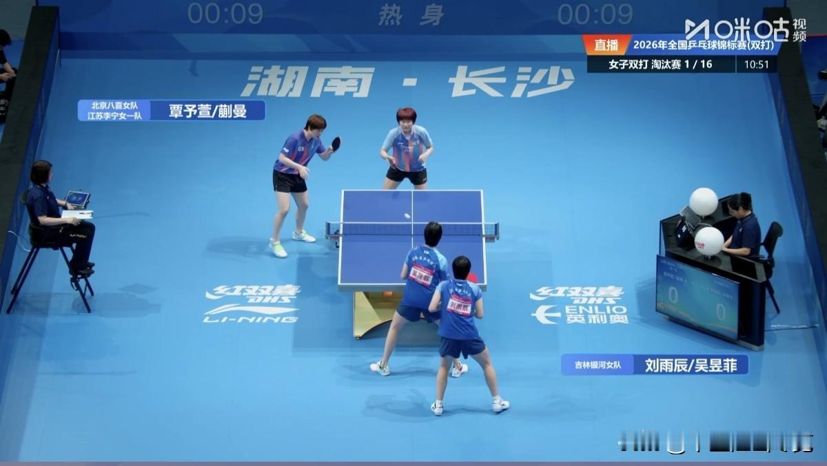 俩14岁娃娃尽力了，覃予萱/蒯曼组合速胜晋级16强！
      北京时间今天上