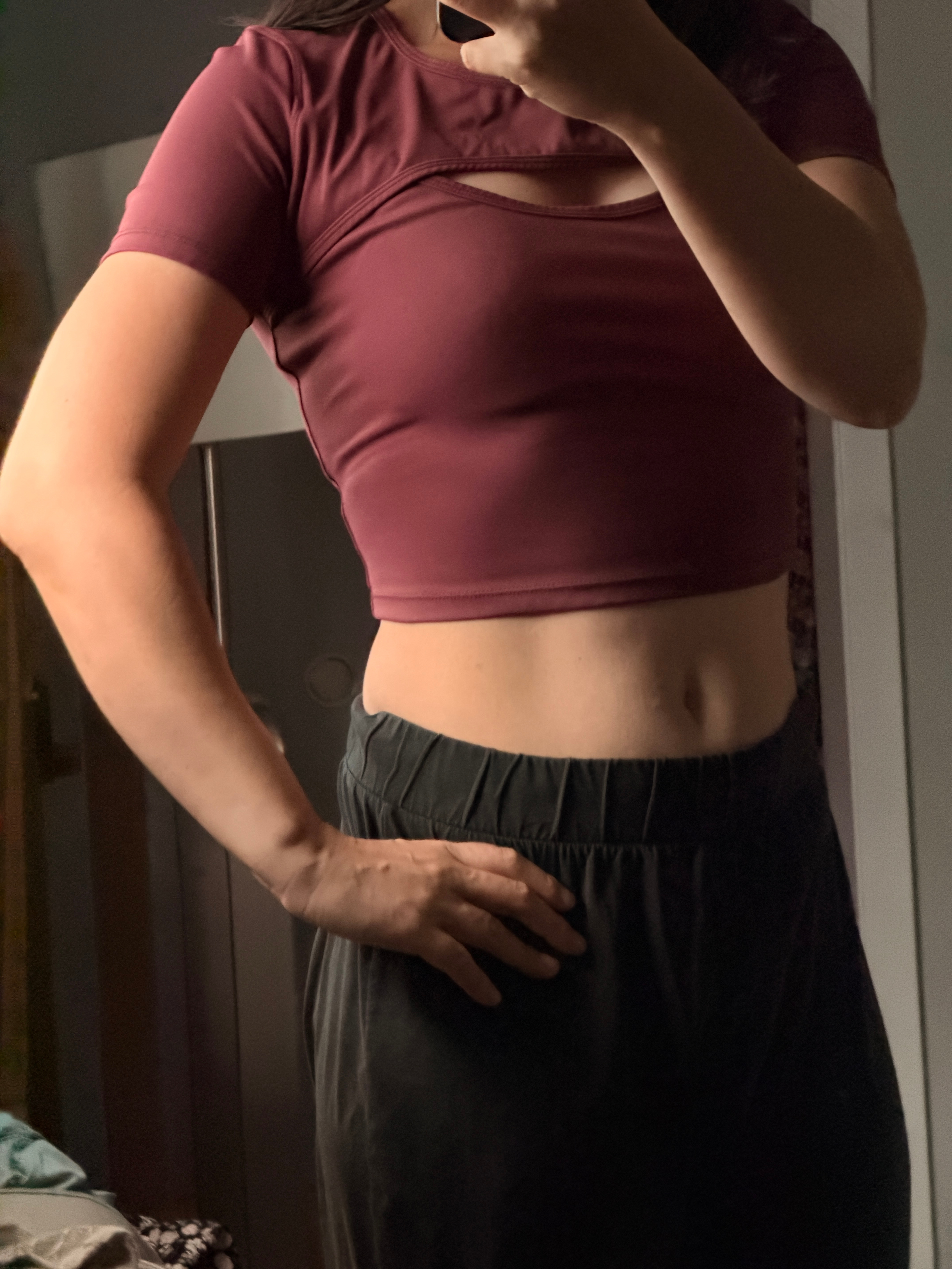 最近的健身成果，嘻嘻😜今天早上阴天，宜跑步🏃♀️ 
