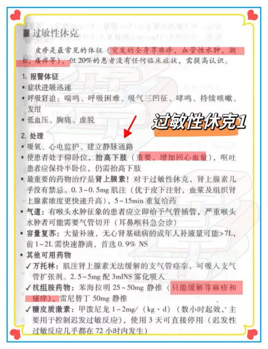 规培值班遇见敏休克