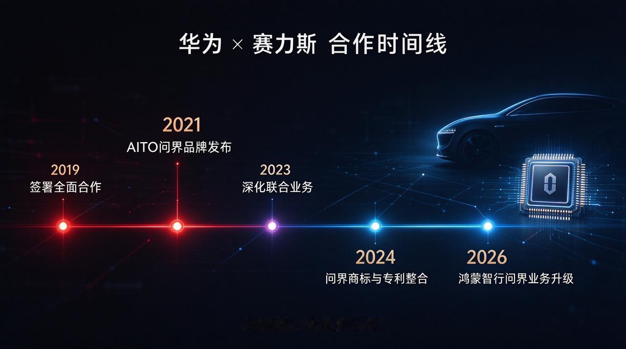 2019 年 1 月：赛力斯与华为签署全面合作协议，双方在工业互联网、ICT 基