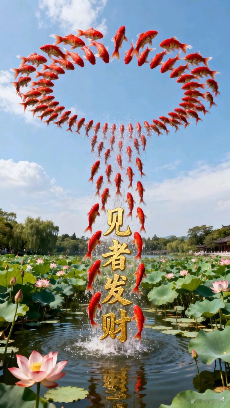 “锦鲤跃龙门，财源滚滚来！”🐟💰🌸好运来金鱼 鱼生财好运来