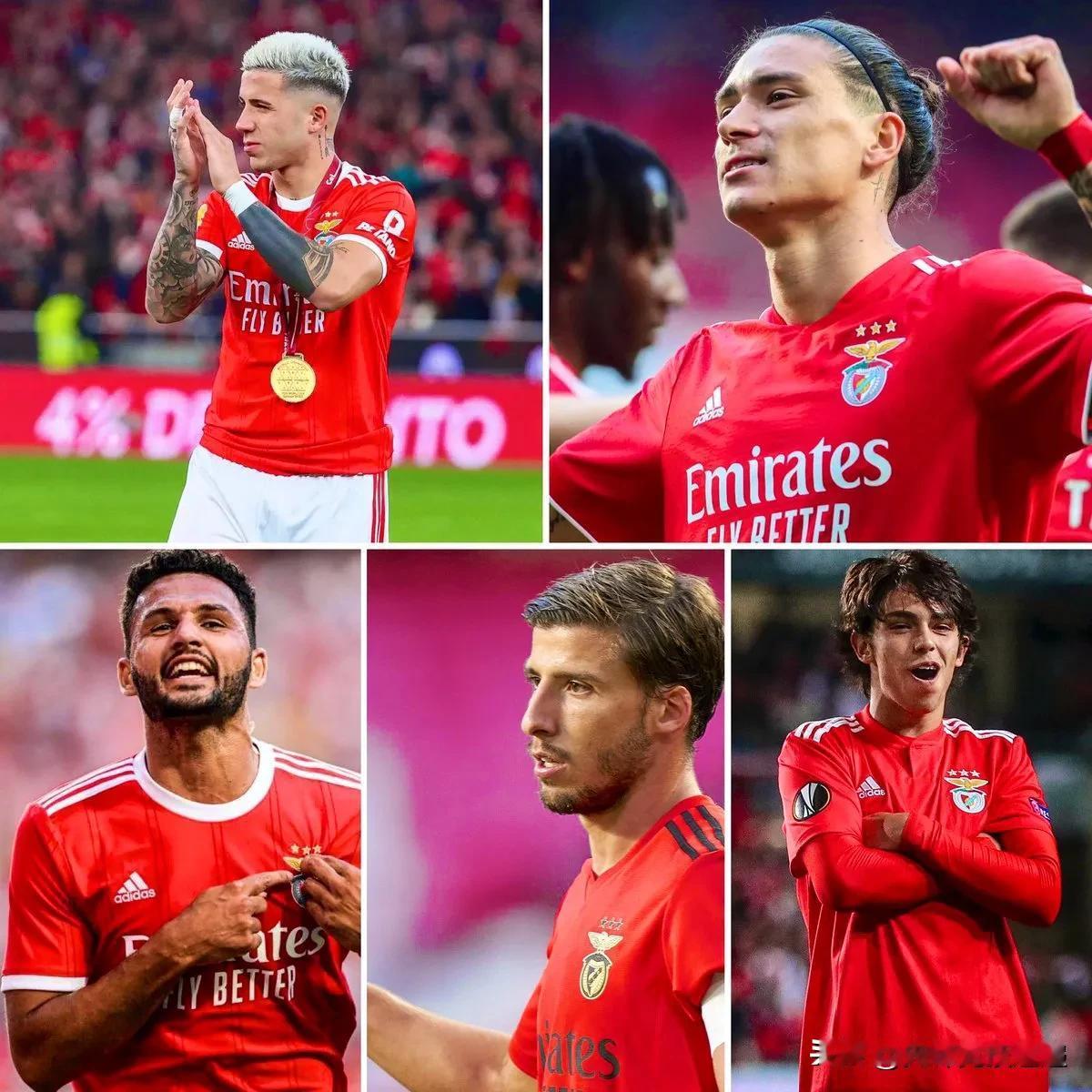 在过去 5 个赛季中，本菲卡取得了历史上 5 笔最大的销售额：

若昂·费利克斯