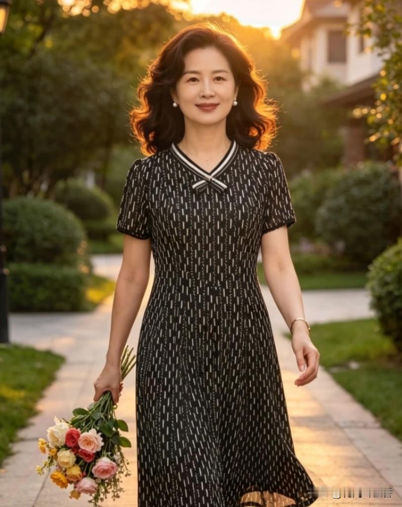 年轻美在外表，中年美在底气。
中年的漂亮不靠五官，是心态通透，行事从容，懂得善待