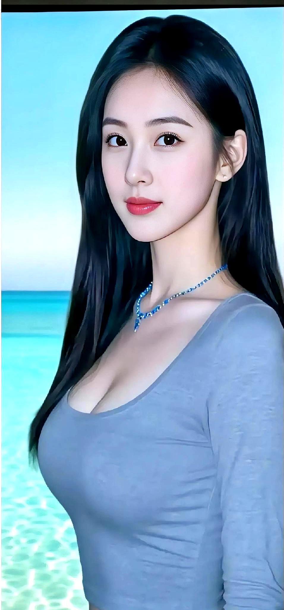 灰毛衣+蓝钻=清冷杀
 
蓝钻不是钻，是滤镜。灰毛衣越素，它越亮，一眼锁定锁骨，