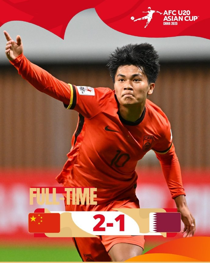 U20国足2比1卡塔尔U20  数据上全面占优，但是2-1的比分也可以说是给小伙