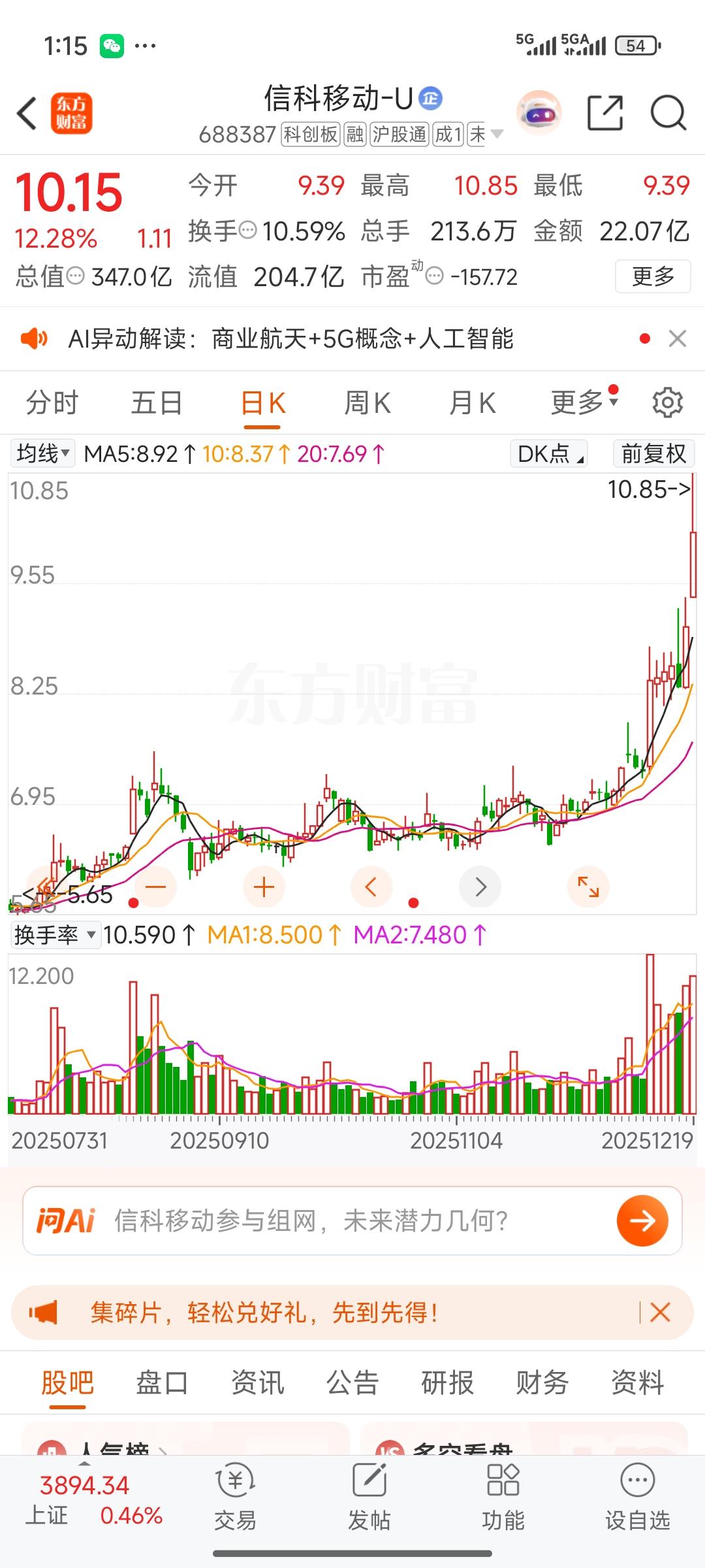 发现信科移动和新华都这俩牛股的时候，它们都已经长高了，这感觉就像追一场迟到的盛宴