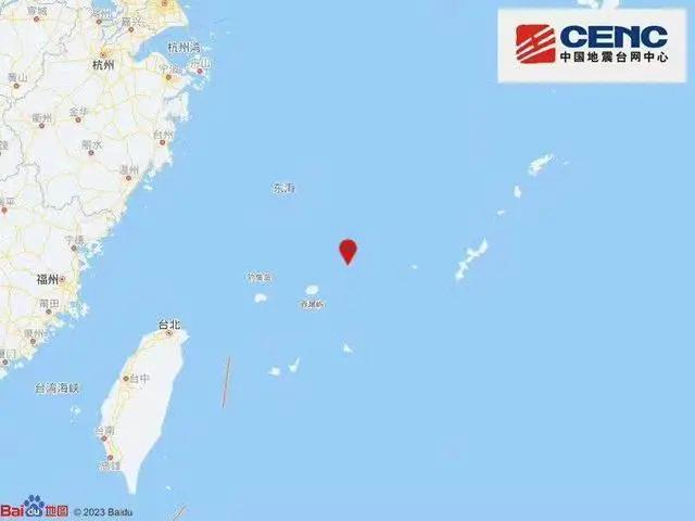 据中国地震台网正式测定，9月18日21时21分在东海海域发生6.4级地震，震源深