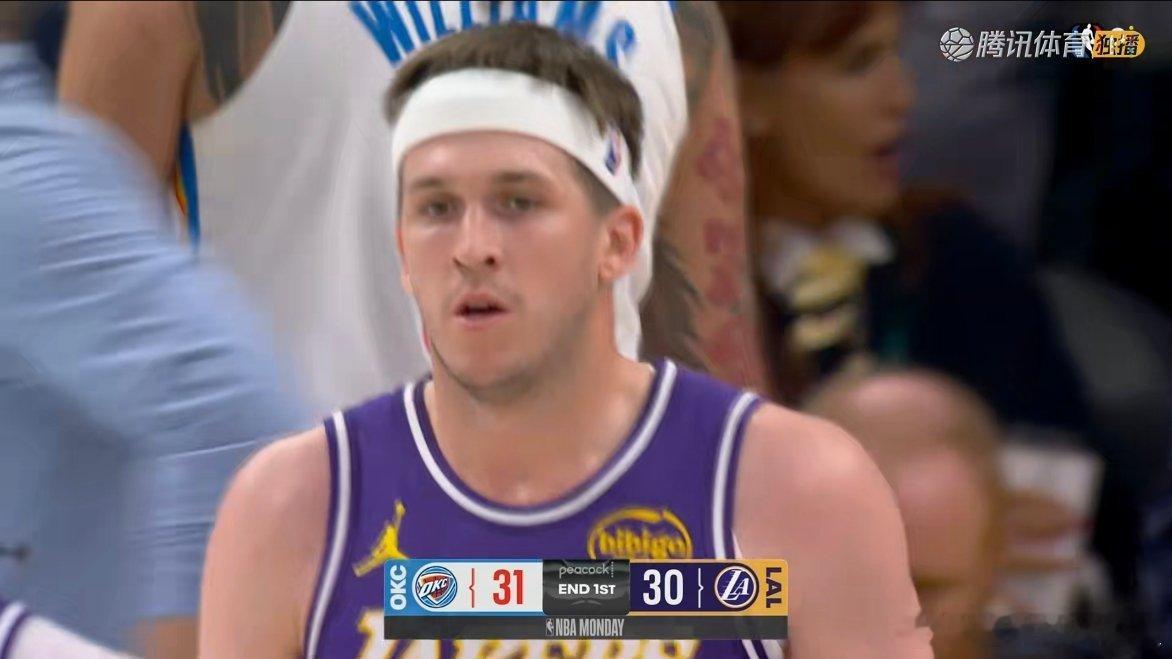 里夫斯！！雷霆vs湖人